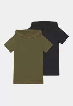 Friboo Unisex 2 Pack - Základné Tričko - Khaki/Black