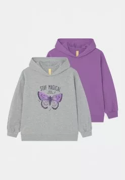 Friboo Hoodie 2 Pack - Mikina - Purple/Light Grey