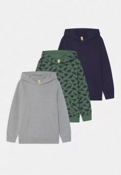 Friboo Hoodie 3 Pack - Mikina - Blue/Olive/Light Grey